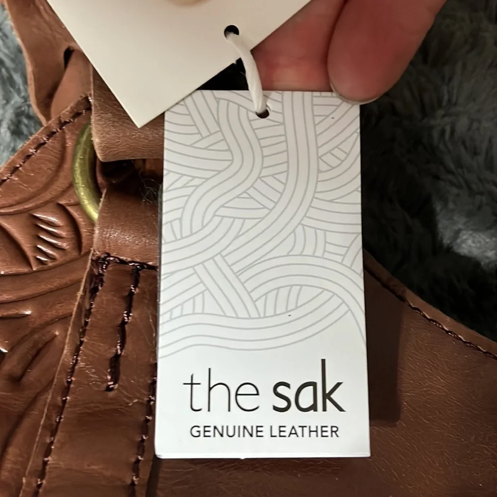 NWT The Sak Collective Sierra Leather Shopper in Teak Leaf - Picture 9 of 12